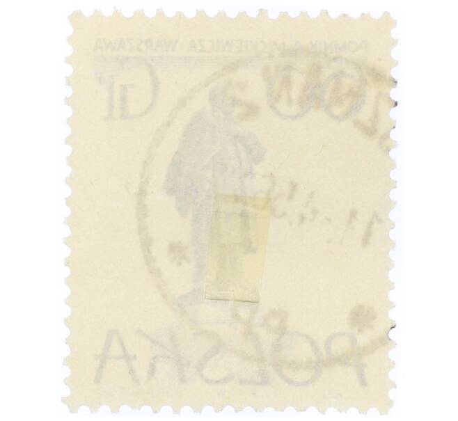 Почтовая марка 60 грошей 1955 года Польша «Памятники Варшавы — Адам Мицкевич» (Артикул: T11-34356) — Фото №2