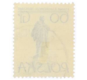 Почтовая марка 60 грошей 1955 года Польша «Памятники Варшавы — Адам Мицкевич»