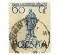 Почтовая марка 60 грошей 1955 года Польша «Памятники Варшавы — Адам Мицкевич» (Артикул: T11-34366) — Фото №1
