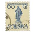 Почтовая марка 60 грошей 1955 года Польша «Памятники Варшавы — Адам Мицкевич» (Артикул: T11-34367) — Фото №1
