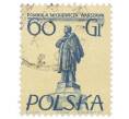 Почтовая марка 60 грошей 1955 года Польша «Памятники Варшавы — Адам Мицкевич» (Артикул: T11-34371) — Фото №1