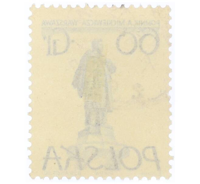 Почтовая марка 60 грошей 1955 года Польша «Памятники Варшавы — Адам Мицкевич» (Артикул: T11-34371) — Фото №2