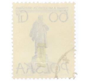 Почтовая марка 60 грошей 1955 года Польша «Памятники Варшавы — Адам Мицкевич»