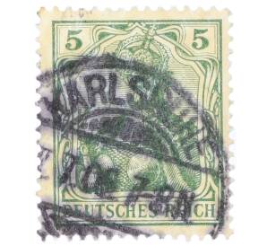 Почтовая марка 5 пфеннигов 1900 года Германия — Фото №1