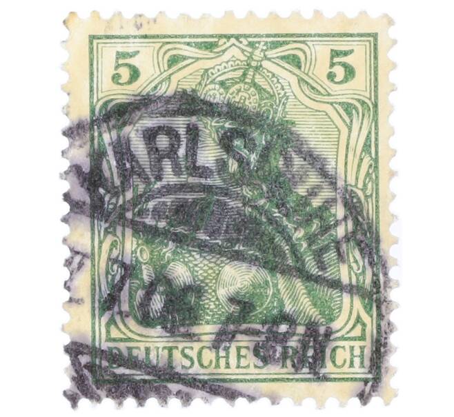 Почтовая марка 5 пфеннигов 1900 года Германия (Артикул: T11-34379) — Фото №1