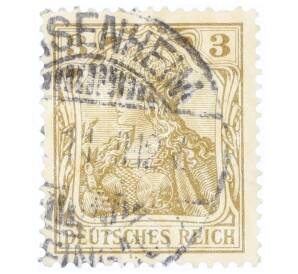 Почтовая марка 3 пфеннига 1900 года Германия — Фото №1