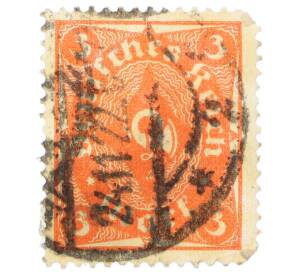 Почтовая марка 3 марки 1922 года Германия — Фото №1