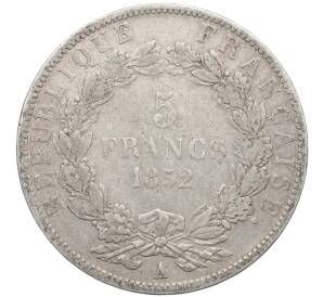 5 франков 1852 года A Франция — Фото №1