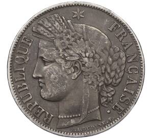 5 франков 1849 года A Франция — Фото №2