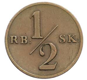 1/2 ригсбанкскиллинга 1838 года Дания — Фото №1