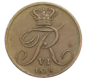 1/2 ригсбанкскиллинга 1838 года Дания — Фото №2