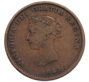 1/2 пенни 1843 года Нью-Брансуик — Фото №2