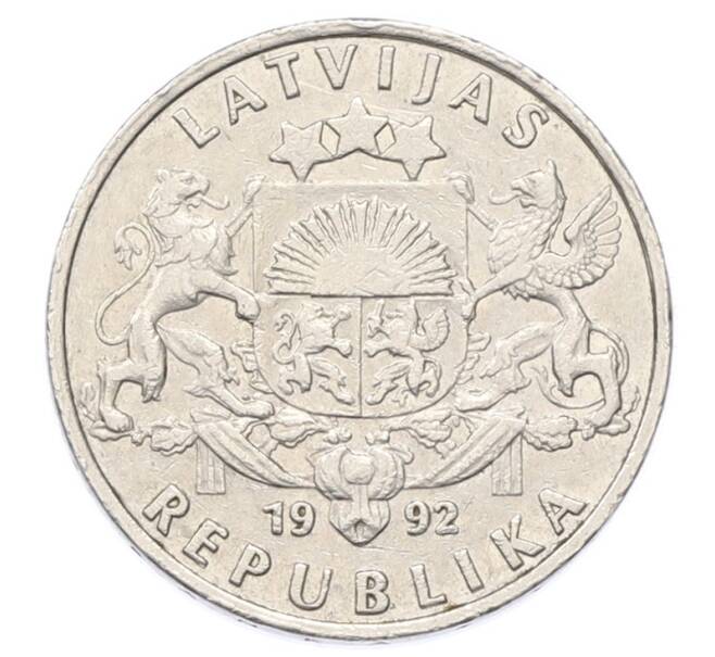 Монета 1 лат 1992 года Латвия (Артикул: T11-34449) — Фото №2