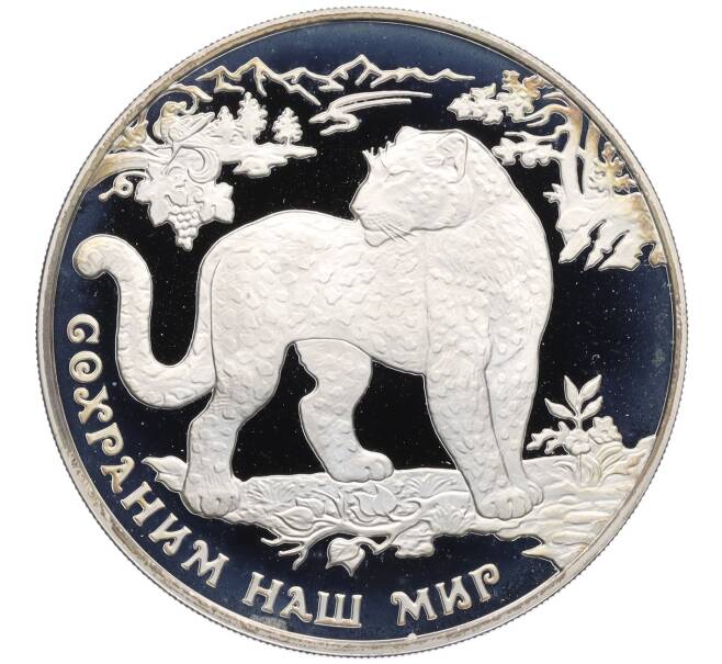 Монета 3 рубля 2011 года ММД «Сохраним наш мир — Переднеазиатский леопард» (Артикул: T11-34745) — Фото №1