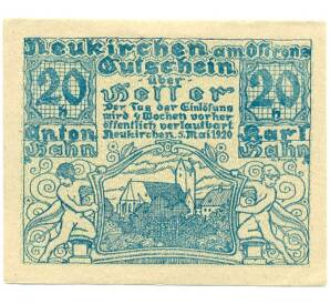 20 геллеров 1920 года Австрия — Нойкирхене-на-Остронге (Нотгельд) — Фото №1