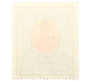 Почтовая марка 20 пфеннигов 1968 года Восточная Германия (ГДР) «Двухточечная коровка (Adalia bipunctata)»