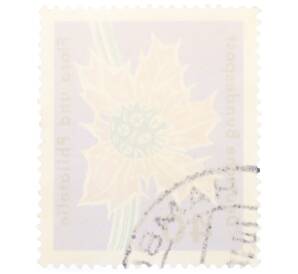 Почтовая марка 40 пфеннигов 1963 года Западная Германия (ФРГ) «Выставка флоры и филателии в Гамбурге — Морской остролист (Eryngium maritimum)»