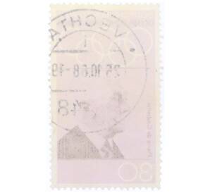 Почтовая марка 30 пфеннигов 1968 года Западная Германия (ФРГ) «Летние Олимпийские игры 1968 года B Мехико — Барон Пьер де Кубертен»