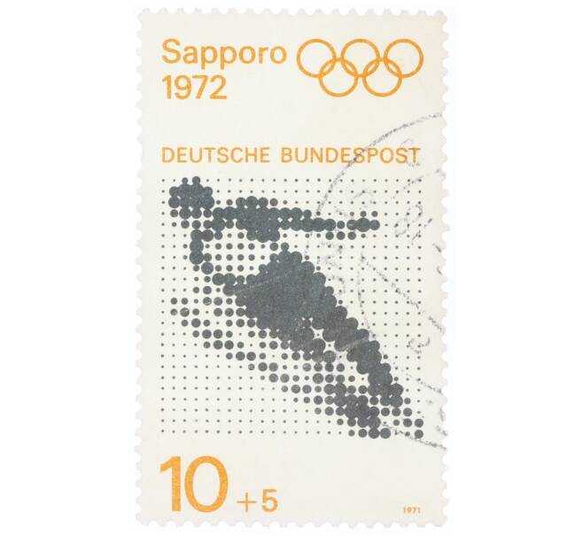Почтовая марка 10+5 пфеннигов 1971 года Западная Германия (ФРГ) «Олимпийские игры 1972 года B Саппоро и Мюнхене — Прыжки с трамплина» (Артикул: T11-34603) — Фото №1