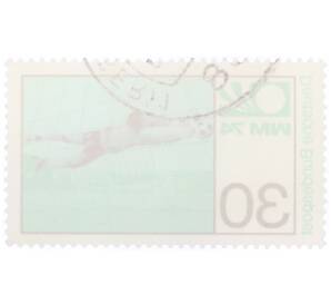 Почтовая марка 30 пфеннигов 1974 года Западная Германия (ФРГ) «Чемпионат мира по футболу 1974 года»