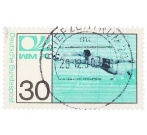 Почтовая марка 30 пфеннигов 1974 года Западная Германия (ФРГ) «Чемпионат мира по футболу 1974 года»