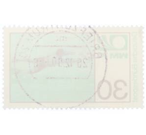 Почтовая марка 30 пфеннигов 1974 года Западная Германия (ФРГ) «Чемпионат мира по футболу 1974 года»