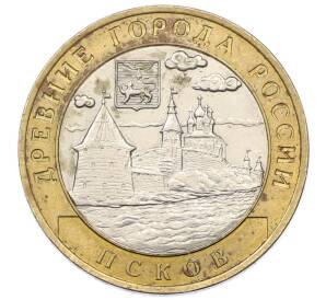 10 рублей 2003 года СПМД «Древние города России — Псков»