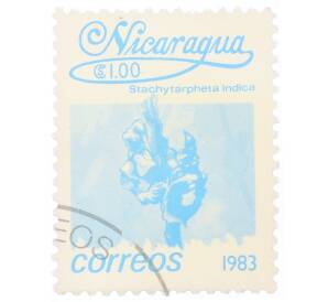 Почтовая марка 1 кордоба 1983 года Никарагуа «Стахитарфета индийская»