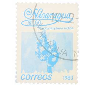 Почтовая марка 1 кордоба 1983 года Никарагуа «Стахитарфета индийская»
