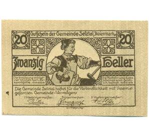 20 геллеров 1920 года Австрия — Зельцталь (Нотгельд) — Фото №2