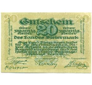 20 геллеров 1919 года Австрия — Штирия (Нотгельд) — Фото №1