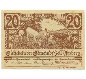20 геллеров 1920 года Австрия — Целль-Арцберг (Нотгельд) — Фото №1