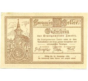 20 геллеров 1920 года Австрия — Цветтль (Нотгельд) — Фото №1