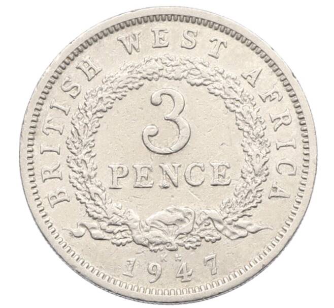 Монета 3 пенса 1947 года KN Британская Западная Африка (Артикул: K12-75858) — Фото №1