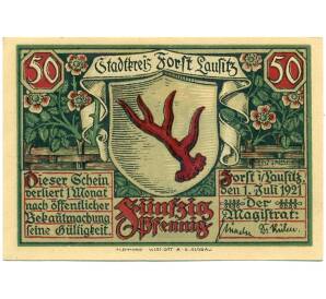50 пфеннигов 1921 года Германия — Форст / Лужица (Нотгельд)