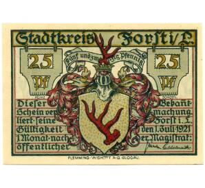 25 пфеннигов 1921 года Германия — Форст / Лужица (Нотгельд)