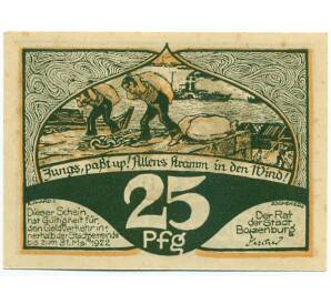 25 пфеннигов 1922 года Германия — Бойценбург (Нотгельд) — Фото №2