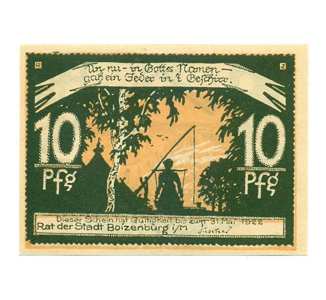 Банкнота 10 пфеннигов 1922 года Германия — Бойценбург (Нотгельд) (Артикул: K10-11763) — Фото №2