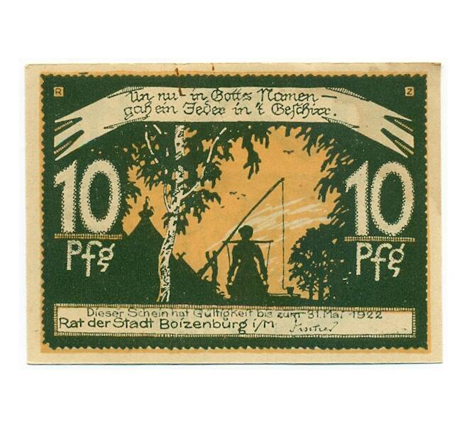 Банкнота 10 пфеннигов 1922 года Германия — Бойценбург (Нотгельд) (Артикул: K10-11764) — Фото №2