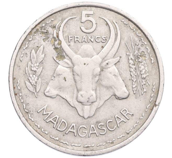 Монета 5 франков 1953 года Французский Мадагаскар (Артикул: K12-75958) — Фото №1