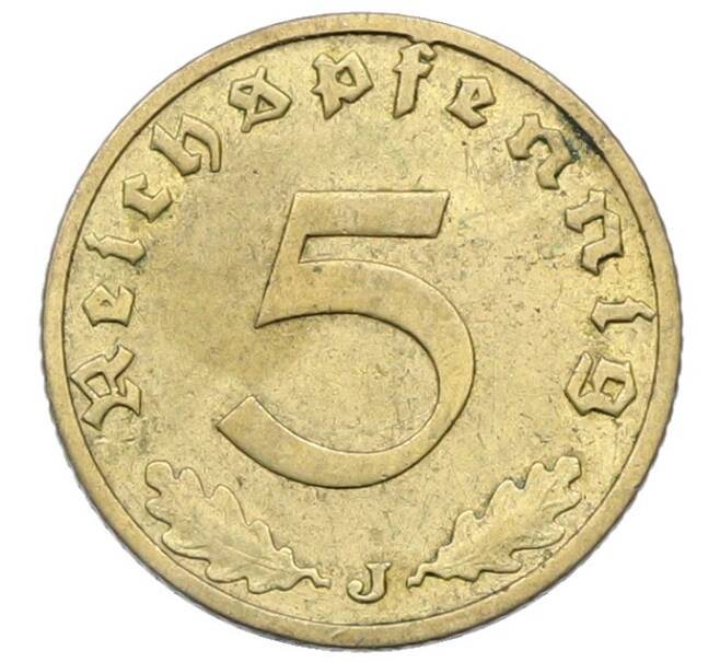 Монета 5 рейхспфеннигов 1937 года J Германия (Артикул: K10-11805) — Фото №2