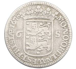 6 стюверов 1678 года Голландская республика — провинция Западная Фрисландия — Фото №1