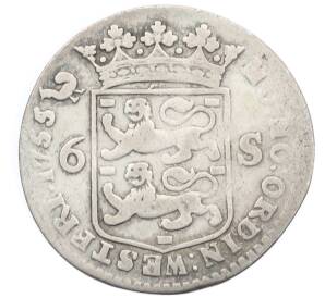 6 стюверов 1755 года Голландская республика — провинция Западная Фрисландия — Фото №1