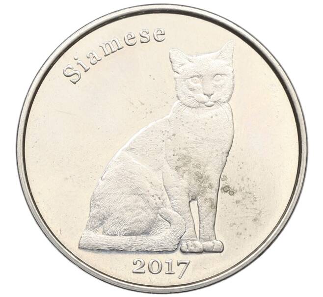1 фунт 2017 года Остров Строма «Породы — Сиамская кошка» (Артикул: T11-34874) — Фото №1