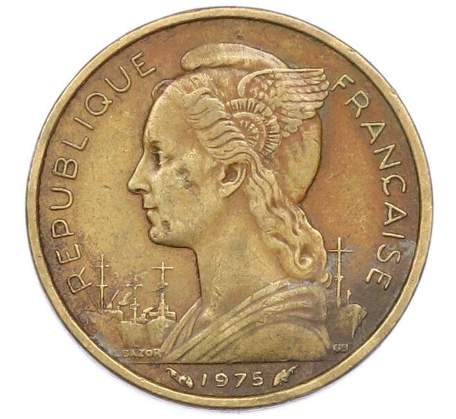 Монета 10 франков 1975 года Французская территория Афаров и Исса (Артикул: K12-76050) — Фото №2