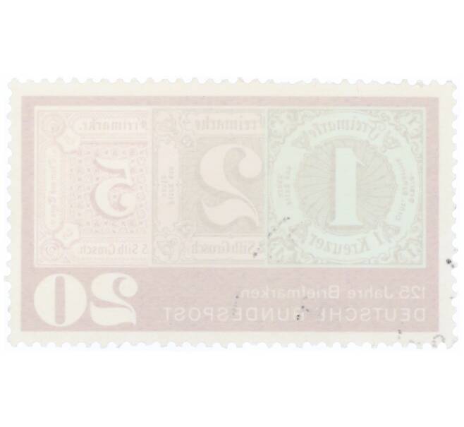 Почтовая марка 20 пфеннигов 1965 года Западная Германия (ФРГ) «125 лет почтовым маркам» (Артикул: T11-34791) — Фото №2