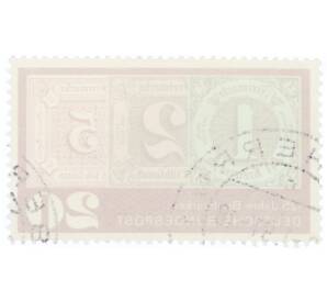 Почтовая марка 20 пфеннигов 1965 года Западная Германия (ФРГ) «125 лет почтовым маркам»