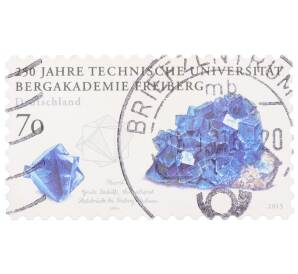 Почтовая марка 70 евроцентов 2015 года Германия «250 лет Техническому университету Фрайбергской горной академии» — Фото №1