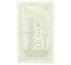 Почтовая марка 10 пфеннигов 1956 года Западная Германия (ФРГ) «Европейская конференция администраций почтовых служб и служб связи CEPT — Восстанавление Европы»