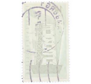 Почтовая марка 10 пфеннигов 1956 года Западная Германия (ФРГ) «Европейская конференция администраций почтовых служб и служб связи CEPT — Восстанавление Европы»